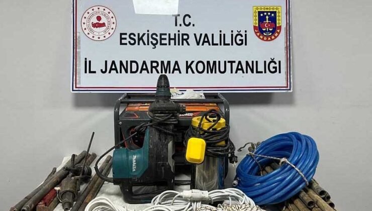 Eskişehir’de kaçak kazı yapan 5 şüpheli suçüstü yakalandı