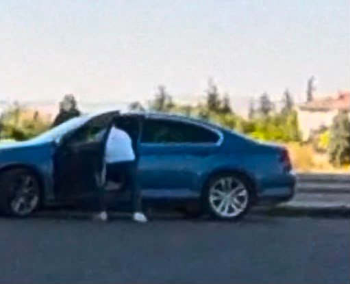 Eskişehir’de otomobil içindeki kadını  “Aldattın” diyerek darp etti