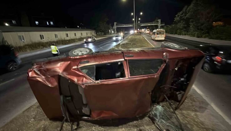 Kontrolden çıkan Tofaş takla attı: 1 yaralı