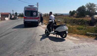 Motosiklet takla attı, sürücüsü yaralandı