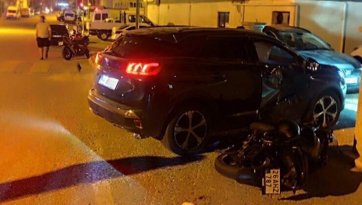 Sivrihisar’da otomobil ile motosiklet çarpıştı, 2 kişi yaralandı