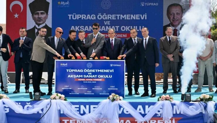 Uşak’ta inşa edilecek öğretmenevi ve akşam sanat okulunun temeli atıldı