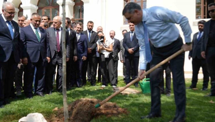 Bakanı Çiftçi, adını taşıyan çınar fidanını dikerek can suyu verdi
