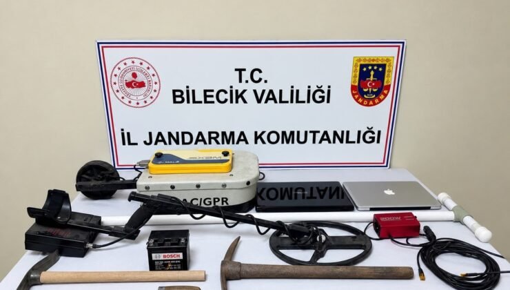 Bilecik’te 4 kişi define ararken suçüstü yakalandı
