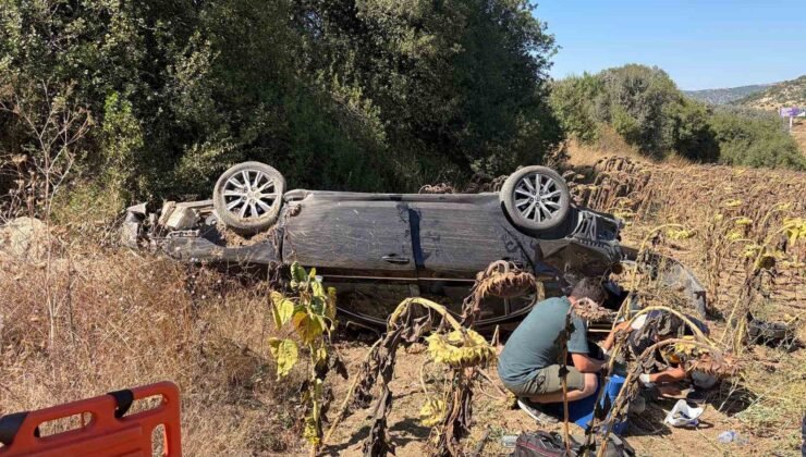 Bilecik’te otomobil tarlaya savruldu: 1 yaralı