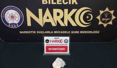 Bilecik’te üzerinde metamfetaminle yakalandı
