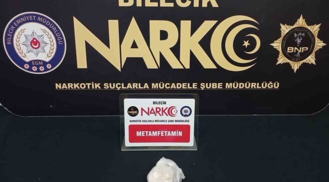 Bilecik’te üzerinde metamfetaminle yakalandı