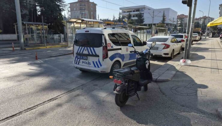 Elektrikli bisiklet ile çarpışan otomobil olay yerinden kaçtı