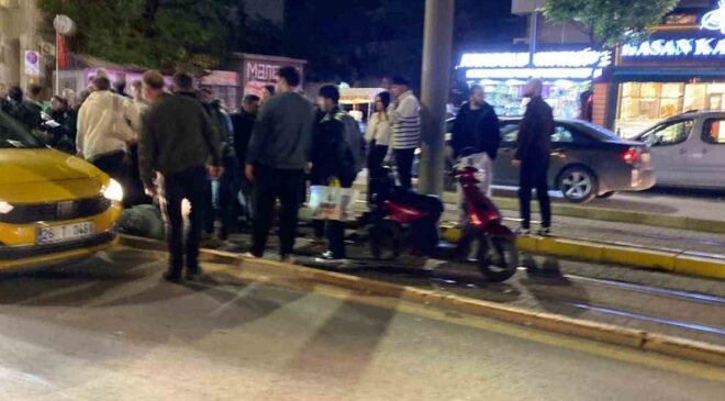 Eskişehir’de motosikletin çarptığı yaya ağır yaralandı