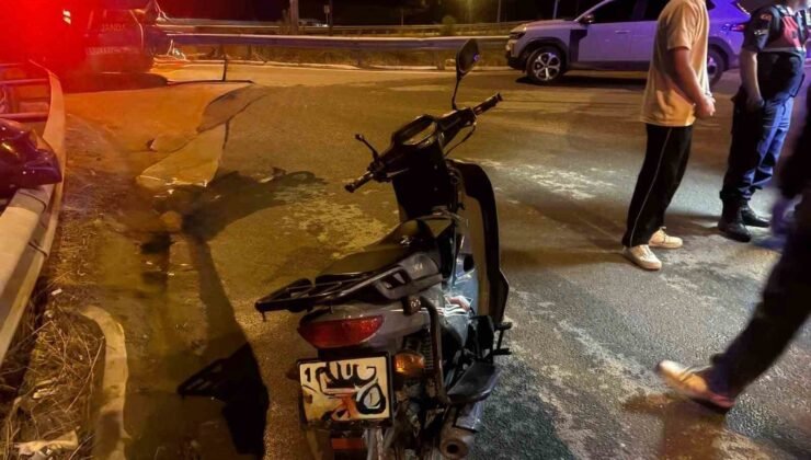 Motosikletle otomobil çarpıştı, 1 yaralı