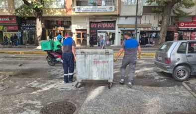 Patlamaların yaşandığı çöp konteynerinde bu defa da yangın çıktı