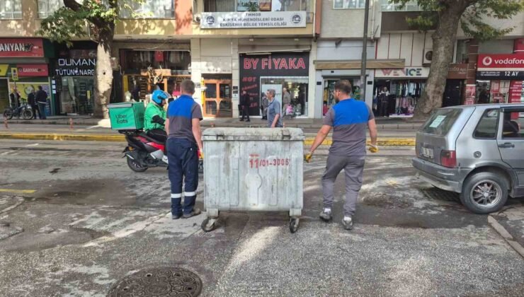 Patlamaların yaşandığı çöp konteynerinde bu defa da yangın çıktı