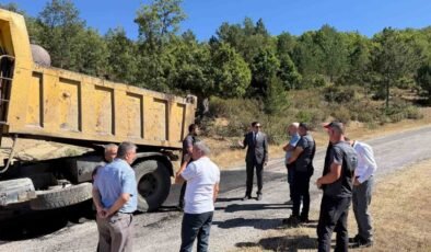 Şaphane’de Değirmendere köyü yolunda bakım ve onarım çalışması
