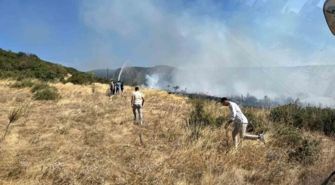 Simav’da dağlık alanda yangın paniği
