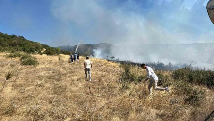Simav’da dağlık alanda yangın paniği