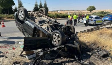 Takla atan otomobilin sürücüsü ağır yaralandı
