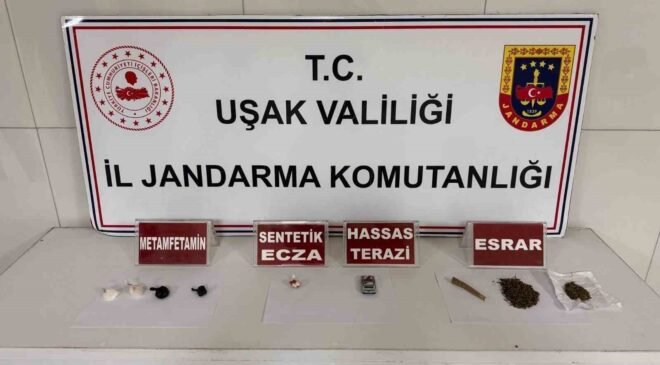 Uşak’ta jandarmadan uyuşturucu operasyonunda 4 kişi tutuklandı