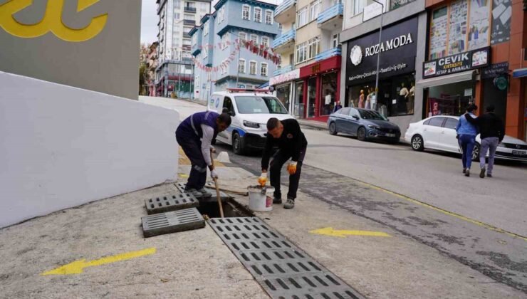 Yağışlar öncesinde mazgallarda temizlik çalışması yapıldı