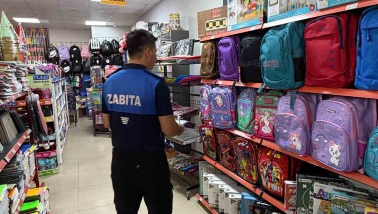 Zabıta ekipleri okul öncesinde kırtasiyelerde denetim yaptı