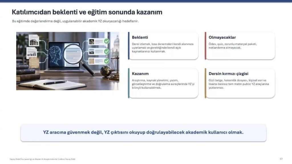 ASBÜ’de yapay zekâ okuryazarlığı ve akademik araştırmalarda üretken yapay zekâ eğitimi düzenlendi