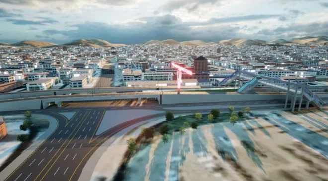 Eyyübiye Köprülü Kavşağı’nda çalışma