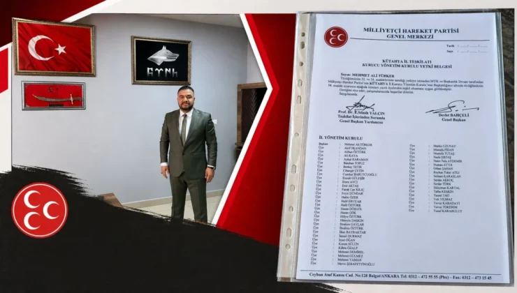 MHP Kütahya İl teşkilatı yeniden şekillendi: Türker'in yönetim kadrosu belli oldu