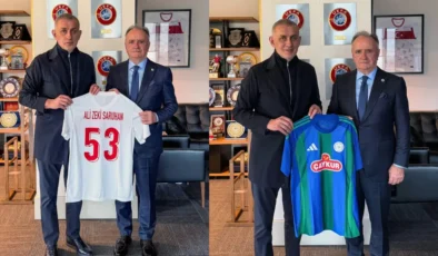 Rizespor Başkanı Saruhan'dan TFF Başkanı Hacıosmanoğlu'na ziyaret