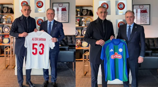 Rizespor Başkanı Saruhan'dan TFF Başkanı Hacıosmanoğlu'na ziyaret