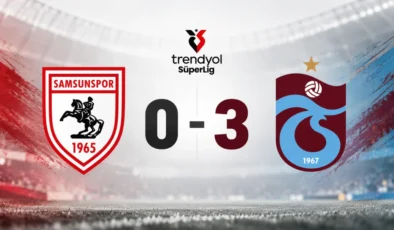 Samsunspor 0-3 Trabzonspor: Karadeniz derbisinde net galibiyet