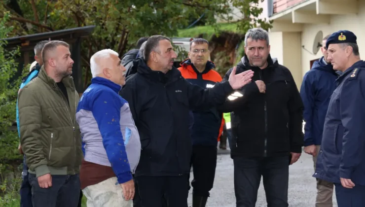 Zonguldak Valisi Hacıbektaşoğlu yağıştan etkilenen bölgeleri inceledi